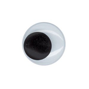 PLAQUETTE DE 24 YEUX AUTOCOLLANTS 15mm