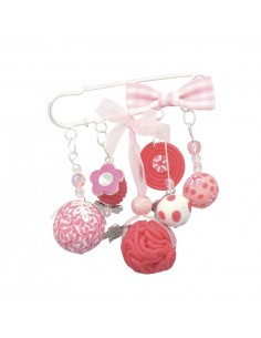 SACHET DE 3 EPINGLES 5 TROUS COLORIS ARGENT 70 mm 2