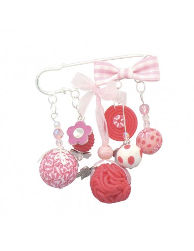 SACHET DE 3 EPINGLES 5 TROUS COLORIS ARGENT 70 mm