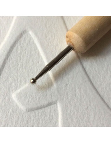 OUTIL EMBOSSING gauffrage 2 EMBOUTS Ø 1.5 + 2.0 MM
