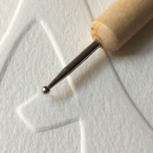 OUTIL EMBOSSING gauffrage 2 EMBOUTS Ø 1.5 + 2.0 MM