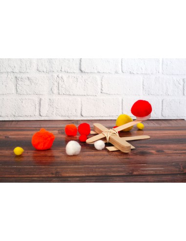 100 POMPONS ASSORTIMENT -  Ø7 MM - ACRYLIQUE