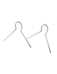 25 ATTACHES METAL ARGENTE POUR POLYSTYRENE 30MM