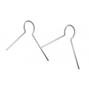 25 ATTACHES METAL ARGENTE POUR POLYSTYRENE 30MM