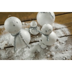 25 ATTACHES METAL ARGENTE POUR POLYSTYRENE 30MM