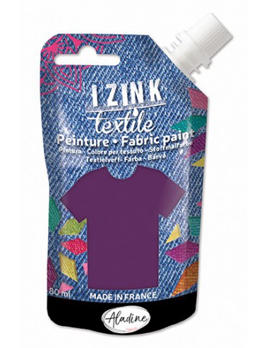 IZINK TEXTILE PEINTURE VIOLET CACHEMIRE 80 ML