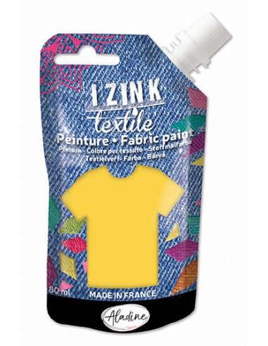 IZINK TEXTILE PEINTURE JAUNE ORGANZA 80 ML