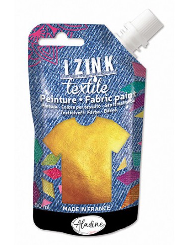 IZINK TEXTILE PEINTURE OR GOLD 80 ML