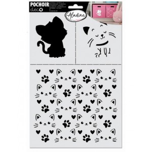 POCHOIR DECO CHAT