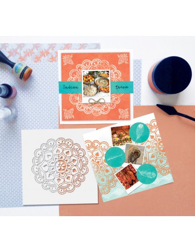 POCHOIR CARRE DIY ARABESQUE