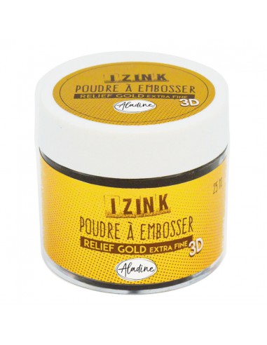 IZINK POUDRE A EMBOSSER dorée extra fine - 25 ml