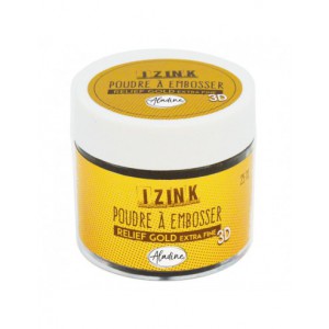 IZINK POUDRE A EMBOSSER dorée extra fine - 25 ml