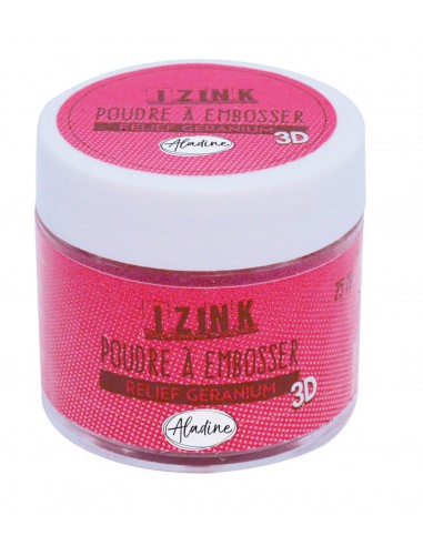 IZINK POUDRE A EMBOSSER géranium - 25 ml