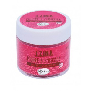 IZINK POUDRE A EMBOSSER géranium - 25 ml