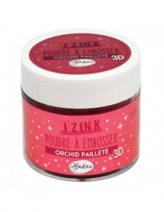 IZINK POUDRE A EMBOSSER orchidée pailletée - 25 ml