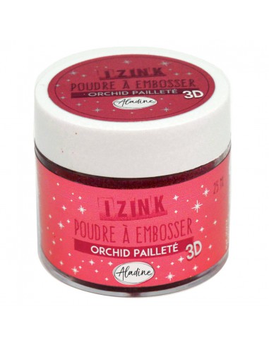 IZINK POUDRE A EMBOSSER orchidée pailletée - 25 ml