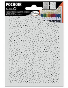 POCHOIR DECO CARTERIE CONFETTIS