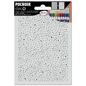 POCHOIR DECO CARTERIE CONFETTIS