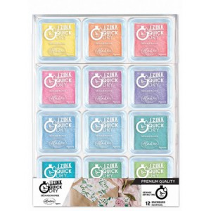 SET 12 ENCREURS SÉCHAGE RAPIDE TAILLE M - PASTELS