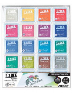 SET 20 ENCREURS IZINK TAILLE S SÉCHAGE LENT SPÉCIAL EMBOSSAGE