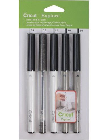 CRICUT EXPLORE/MAKER - 5 STYLOS MULTI-TAILLES NOIR