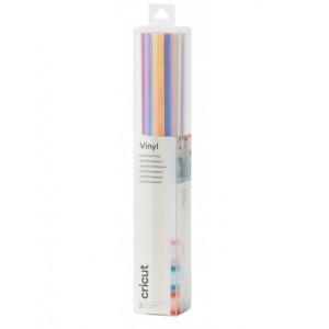 CRICUT - 3 feuilles VINYLE holographique OPALE ROSE BLEU 30,5x61cm