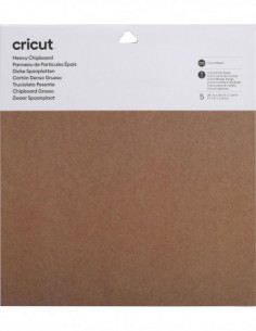 CRICUT - 5 FEUILLES CARTON BOIS - 2mm GRIS EPAIS 28x28cm
