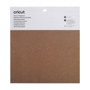 CRICUT - 5 FEUILLES CARTON BOIS - 2mm GRIS EPAIS 28x28cm