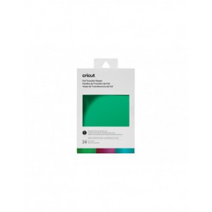 CRICUT 24 FEUILLES TRANSFERT FOIL ASSORTIS BLEU VERT VIOLET  10,1x15,2cm