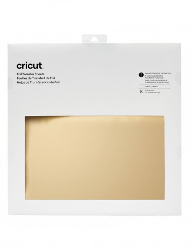 CRICUT 8 FEUILLES TRANSFERT FOIL OR 30,5x30,5cm