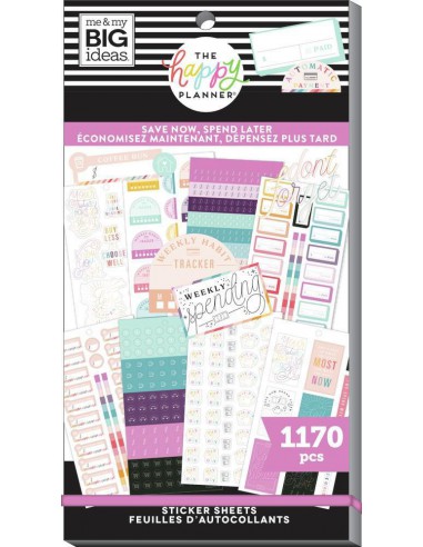 Bloc de 1170 Stickers -  Save Now Spend Later
