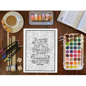 Coloriage chrétien pour adultes : 43 versets de la Bible à colorier