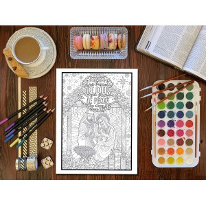 Coloriage chrétien pour adultes : 43 versets de la Bible à colorier