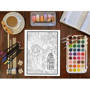 Coloriage chrétien pour adultes : 43 versets de la Bible à colorier