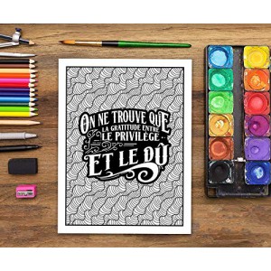 La Gratitude Révèle L’Abondance De La Vie : Livre de Coloriage