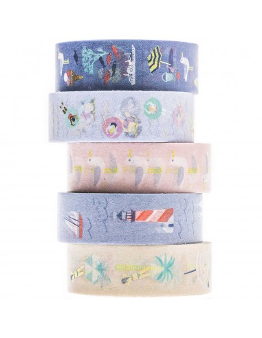 Set de 5 washi tapes, MARITIME