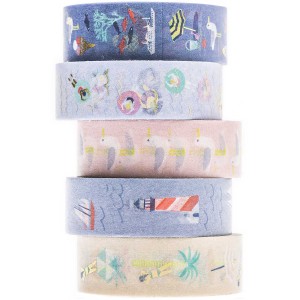 Set de 5 washi tapes, MARITIME