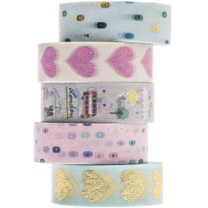 Set de 5 washi tapes - TRAVEL THE WORLD