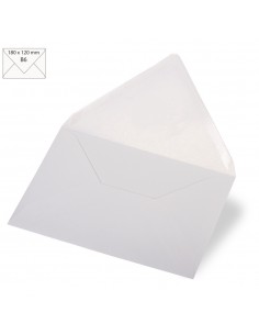 Lot de 75 enveloppes pour cartes de vœux Blanc 130 g/m² 184 x 133 mm 