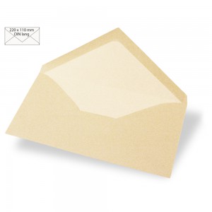 5 Enveloppes longues, 90g/m2, beige