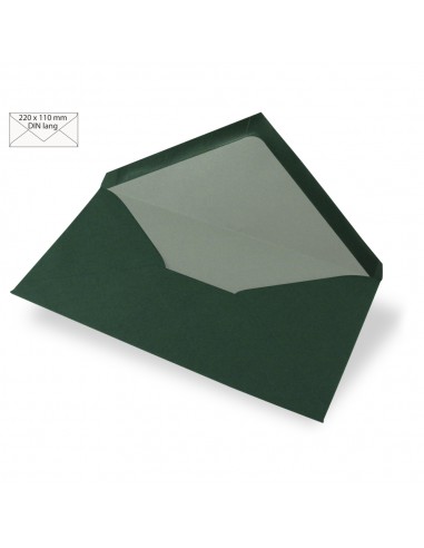 5 Enveloppes longues, 90g/m2, vert pin