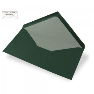 5 Enveloppes longues, 90g/m2, vert pin