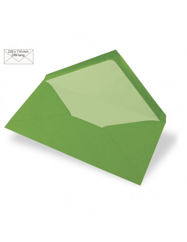 5 Enveloppes longues, 90g/m2, vert éternel