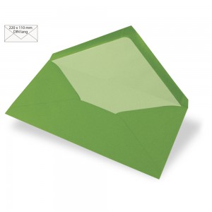 5 Enveloppes longues, 90g/m2, vert éternel