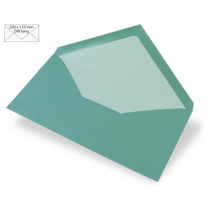 5 Enveloppes longues, 90g/m2 turquoise