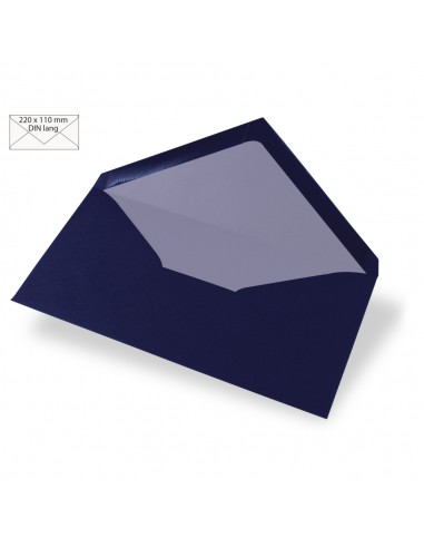 5 Enveloppes longues, 90g/m2, bleu nuit