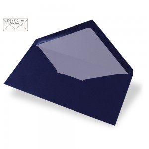 5 Enveloppes longues, 90g/m2, bleu nuit