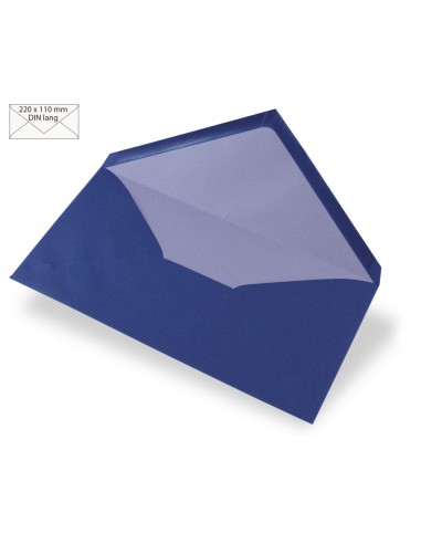 5 Enveloppes longues, 90g/m2, bleu royal