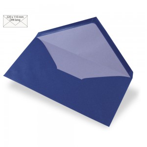 5 Enveloppes longues, 90g/m2, bleu royal
