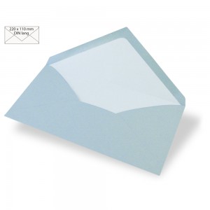 5 Enveloppes longues, 90g/m2, bleu layette
